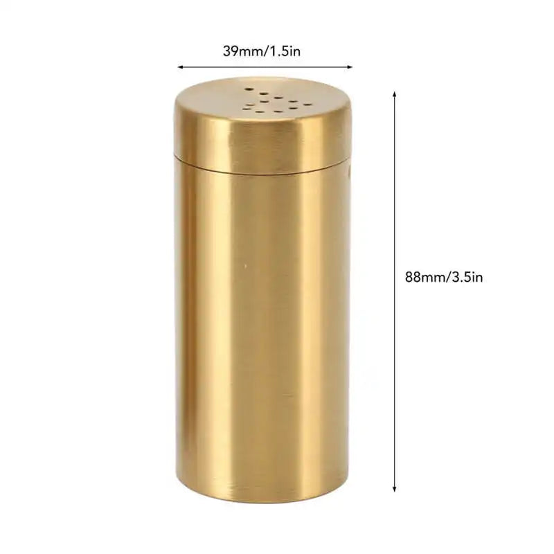 2Pcs Gold Stainless Steel Spice Shaker Set | Rustproof Seasoning Jars