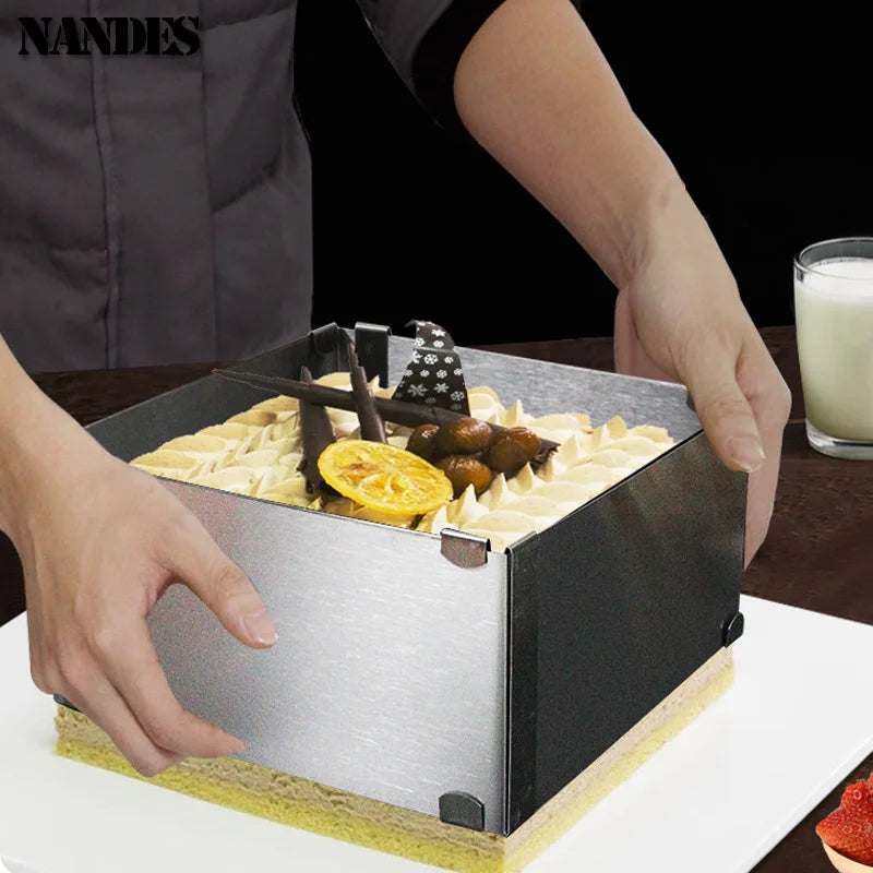 Round / Square Adjustable  Ring Stainless Steel Cake