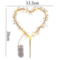 Heart Shape LED Pearl Cake Topper – Baby Happy Birthday Decoration