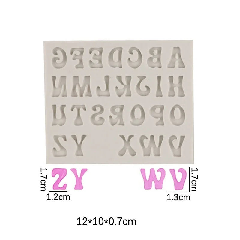 Alphanumeric Silicone Mold – Letters & Numbers Cake Decorating Tool