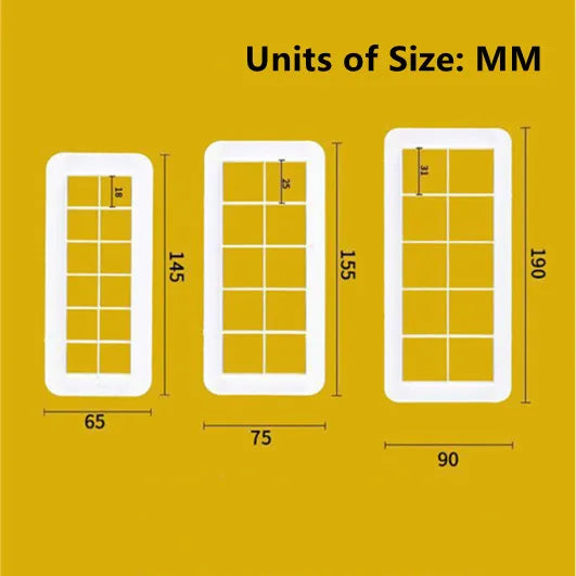 3pcs Geometric Fondant &amp; Cookie Cutter Set – Puzzle Round Cake Mold