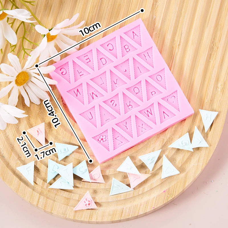 Alphabet &amp; Arabic Numerals Silicone Mold - Complete Decorating Kit