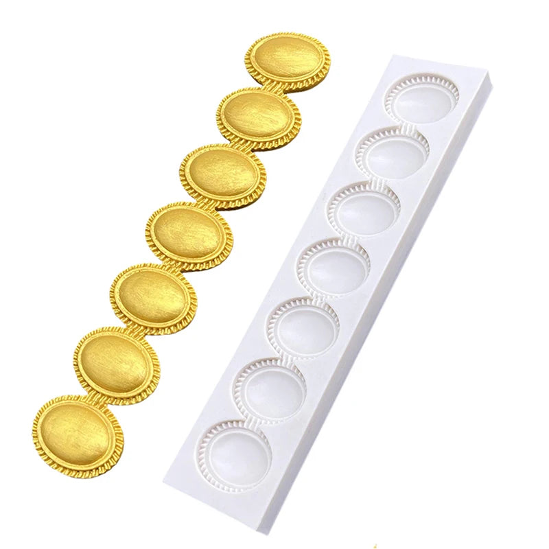 Pearl, Rope & Wave Lace Silicone Mold – Elegant Cake Side Decorating Tool