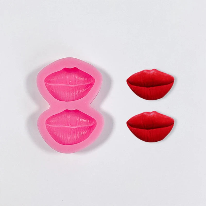 Valentine's Day Red Lip Silicone Mold – Romantic Cake Decorating Tool