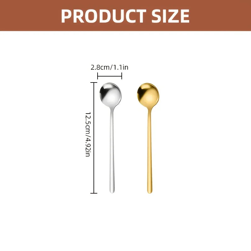 Elegant Stainless Steel Coffee &amp; Dessert Spoon Set | 10pcs