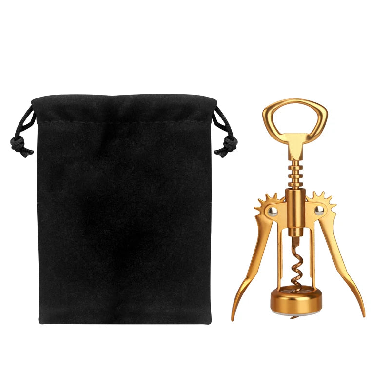 Luxury Dark Gold Wing Corkscrew Gift Set | 4-in-1