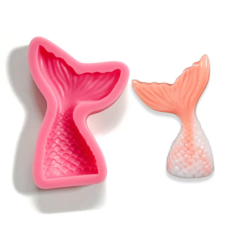 Sea shell conch Mermaid tail fondant silicone mold