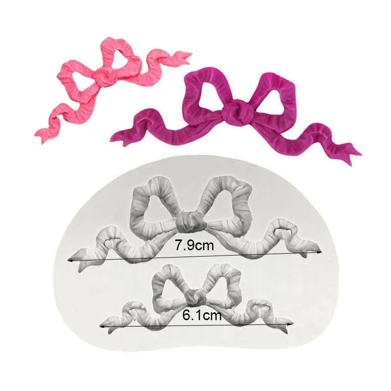 Bow &amp; Bowknot Silicone Mold – Elegant Sugarcraft &amp; Cake Decorating Tool
