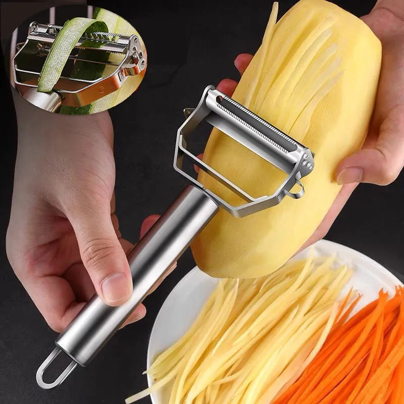 Stainless Steel Double-Head Vegetable Peeler – Multi-Function Kitchen Tool