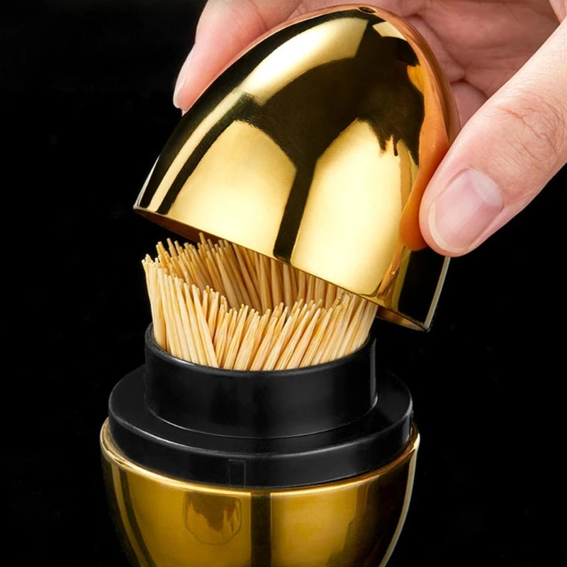 Luxury 304 Stainless Steel Toothpick Dispenser | Professional Storage Container