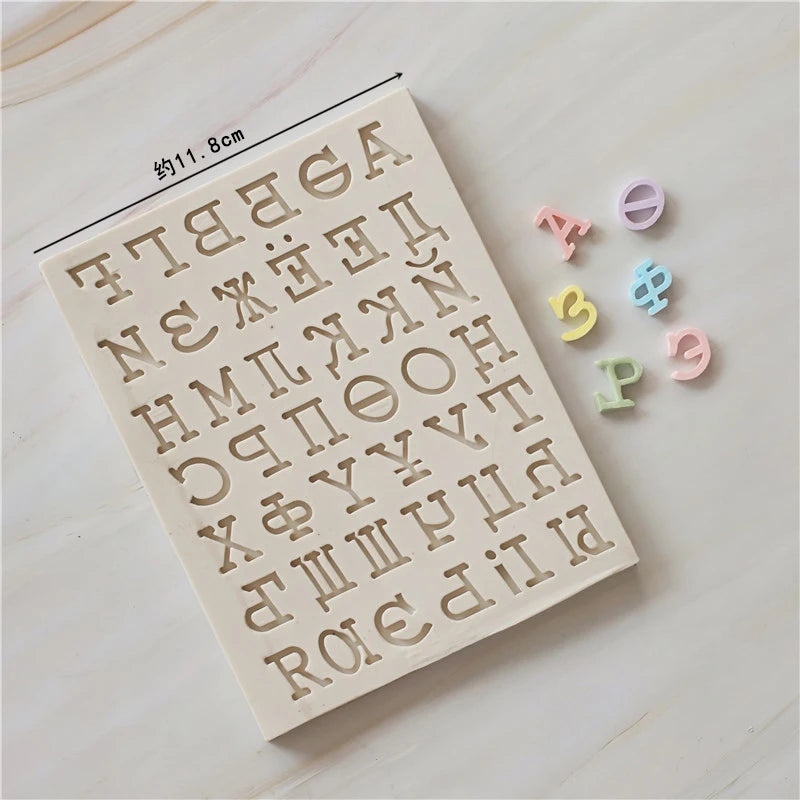 Mirosie Alphabet &amp; Numbers Silicone Mold | Uppercase &amp; Lowercase Set
