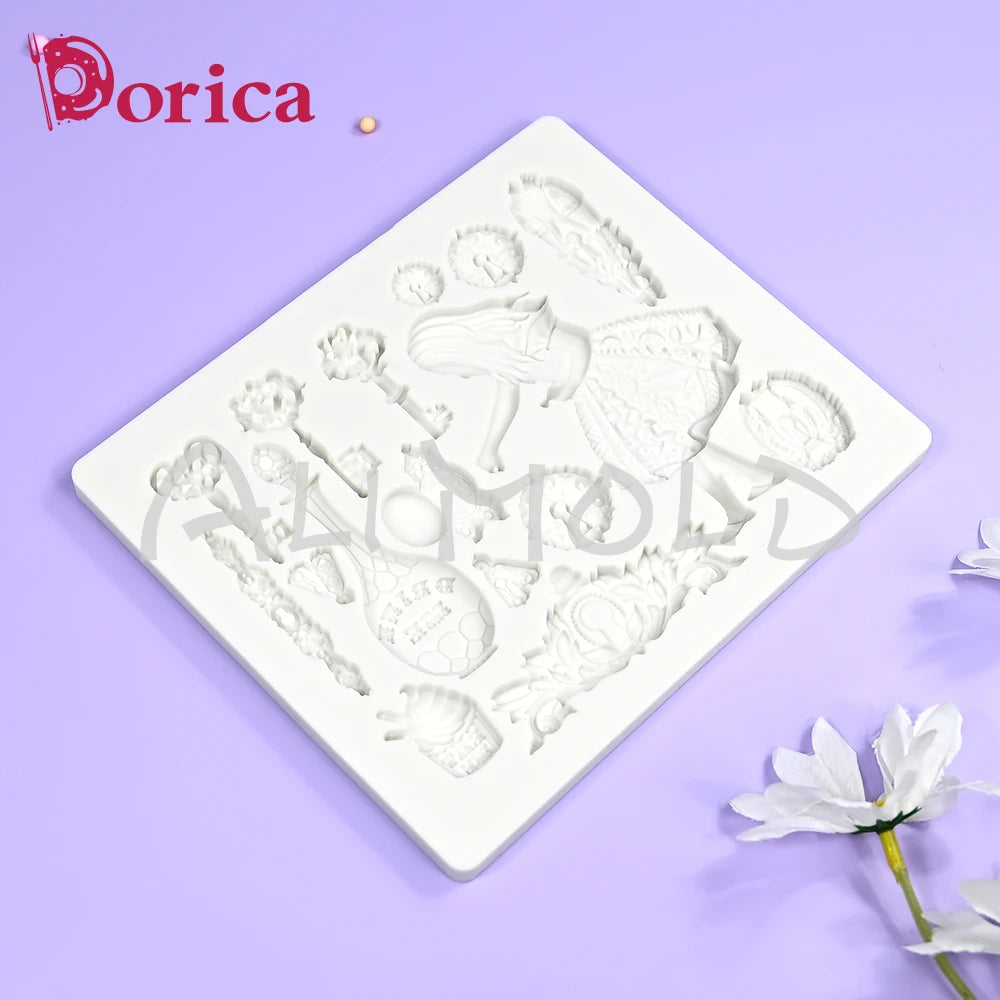 Princess’s Keys Embossed Silicone Mold – Vintage Sugarcraft &amp; Decorating Tool